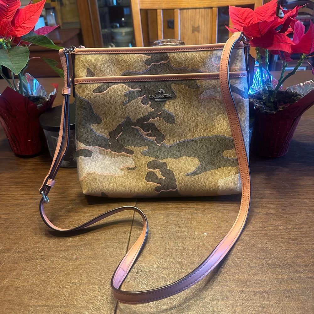 Coach File Crossbody with Wild Camo Print